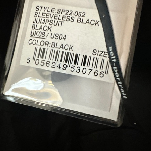 Self-Portrait Sleeveless Wide Leg Black Jumpsuit - Picture 2 of 10